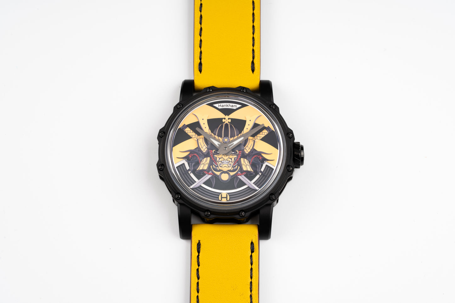 Hankham PVD Samurai Dial on Yellow Leather Strap Miyota 8215
