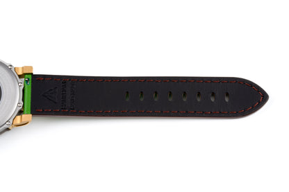 Hankham Two Tone Indians Dial on Green Leather Strap Miyota 8215