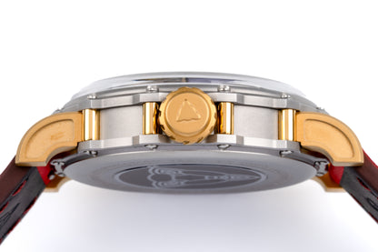 Hankham Two Tone Indians Dial on Red Leather Strap Miyota 8215