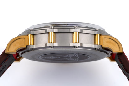 Hankham Two Tone Indians Dial on Red Leather Strap Miyota 8215