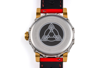 Hankham Two Tone Indians Dial on Red Leather Strap Miyota 8215