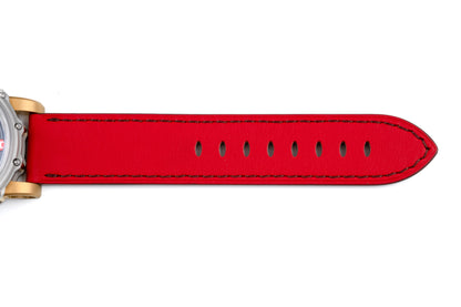 Hankham Two Tone Joker Dial on Red Leather Strap Miyota 8215