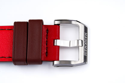Hankham SS Indians Dial on Red Leather Strap Miyota 8215