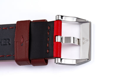 Hankham Two Tone Indians Dial on Red Leather Strap Miyota 8215