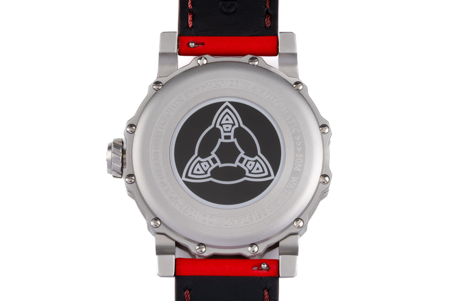 Hankham SS Indians Dial on Red Leather Strap Miyota 8215