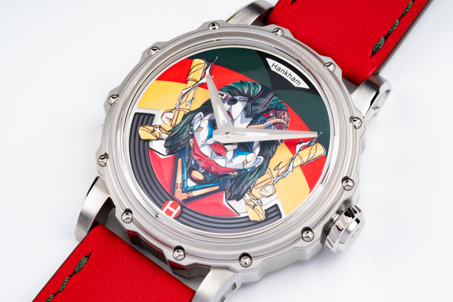 Hankham SS Joker Dial on Red Leather Strap Miyota 8215