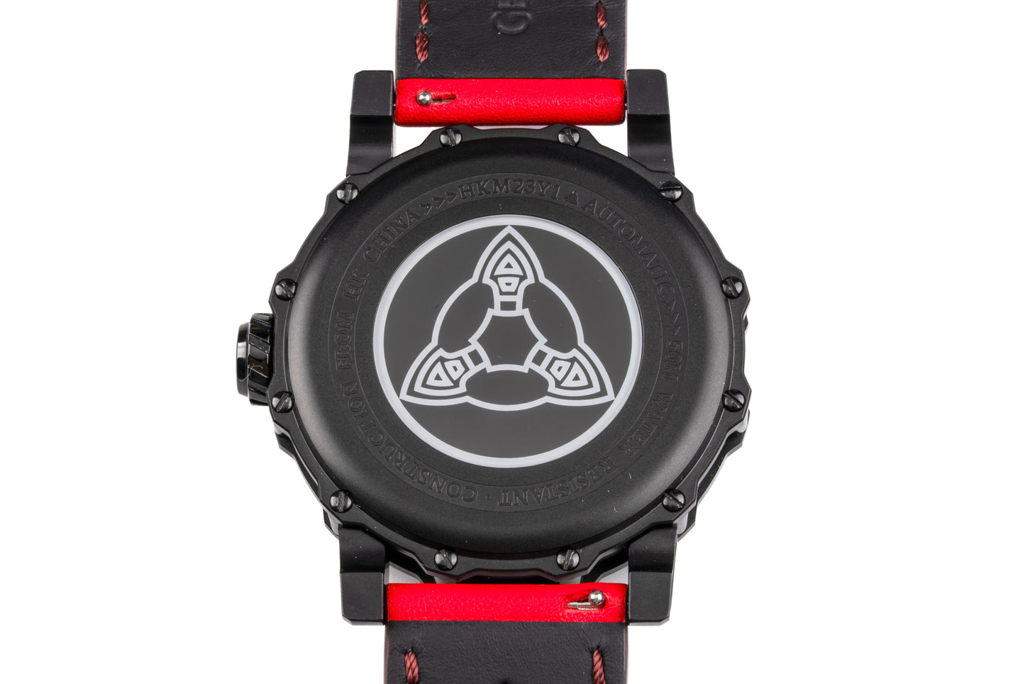 Hankham PVD Indians Dial on Red Leather Strap Miyota 8215