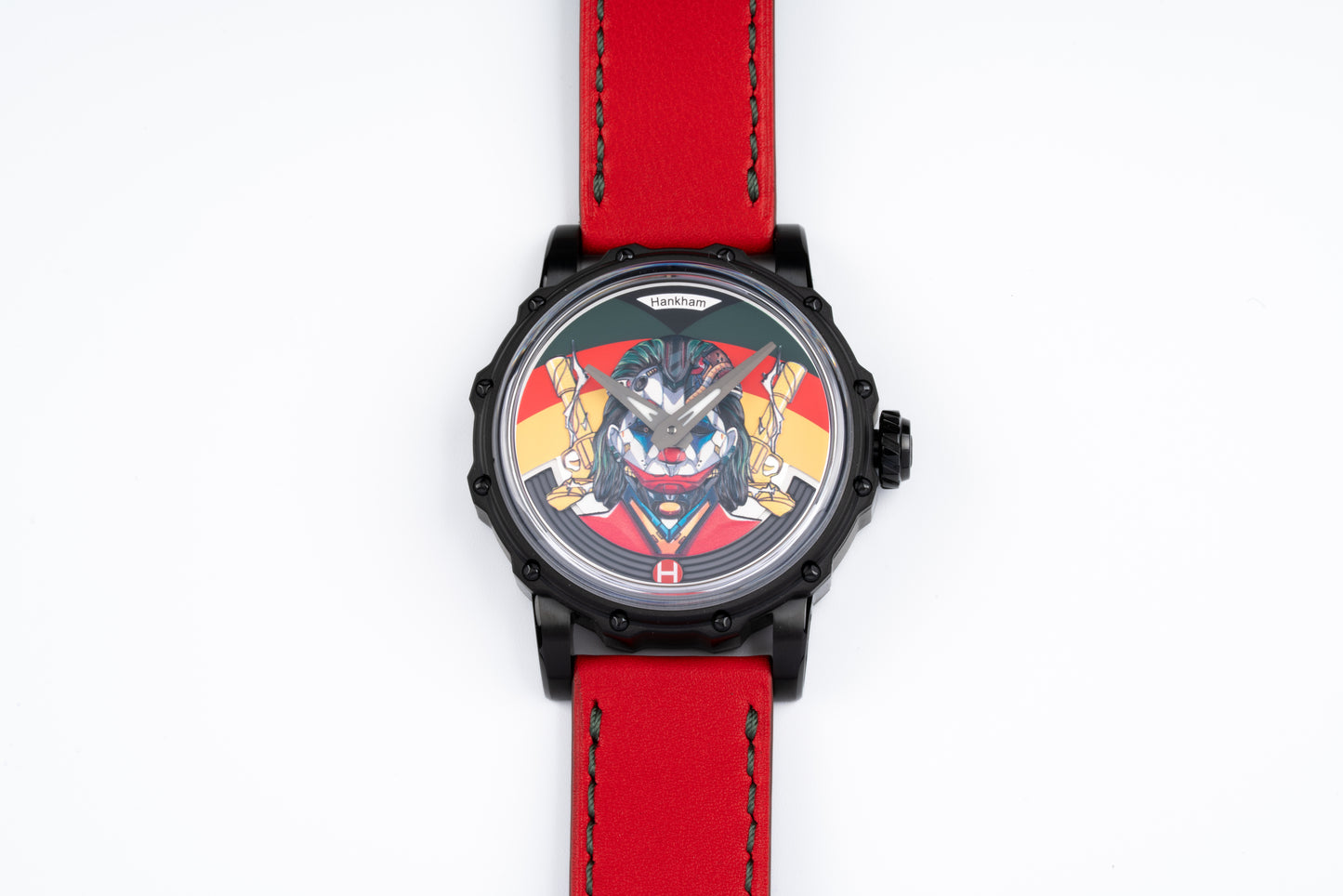 Hankham PVD Joker Dial on Red Leather Strap Miyota 8215