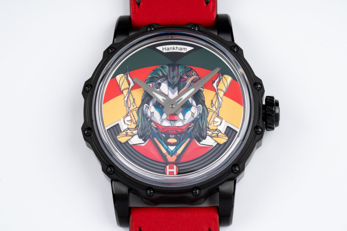 Hankham PVD Joker Dial on Red Leather Strap Miyota 8215