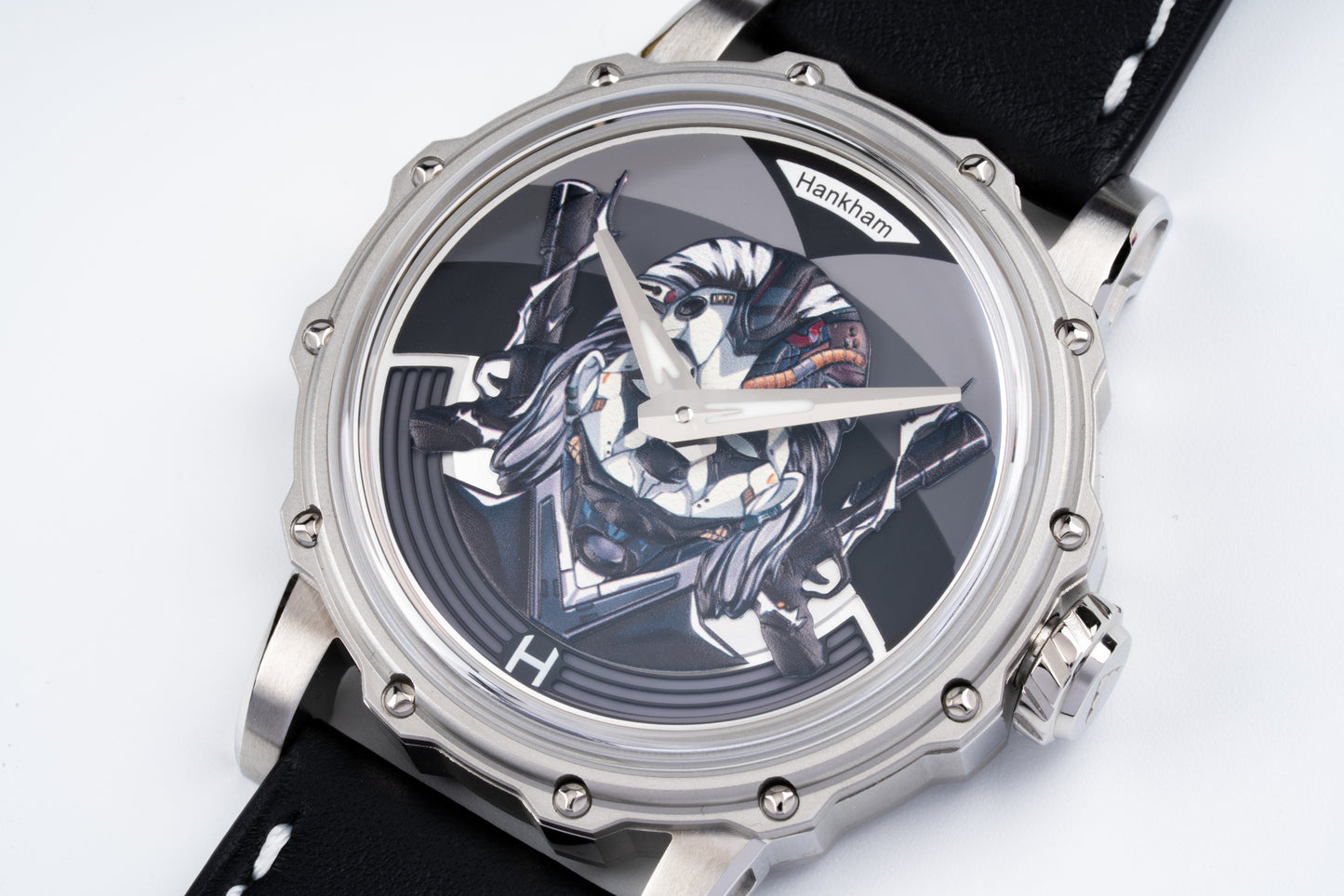 Hankham SS Joker Dial on Black Leather Strap Miyota 8215