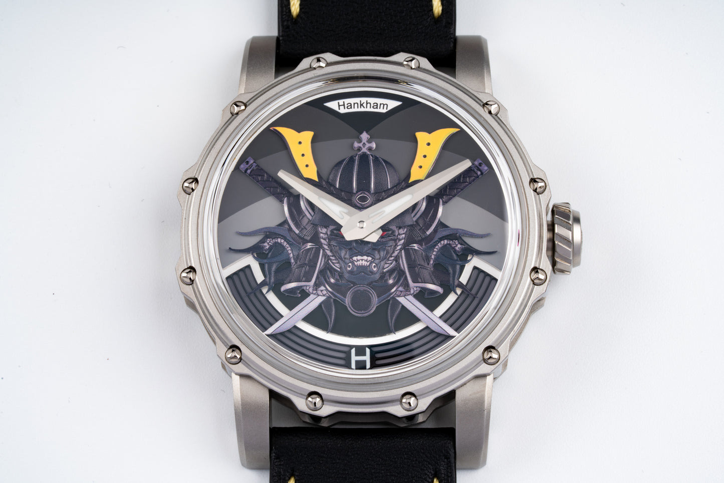 Hankham SS Samurai Dial on Black Leather Strap Miyota 8215
