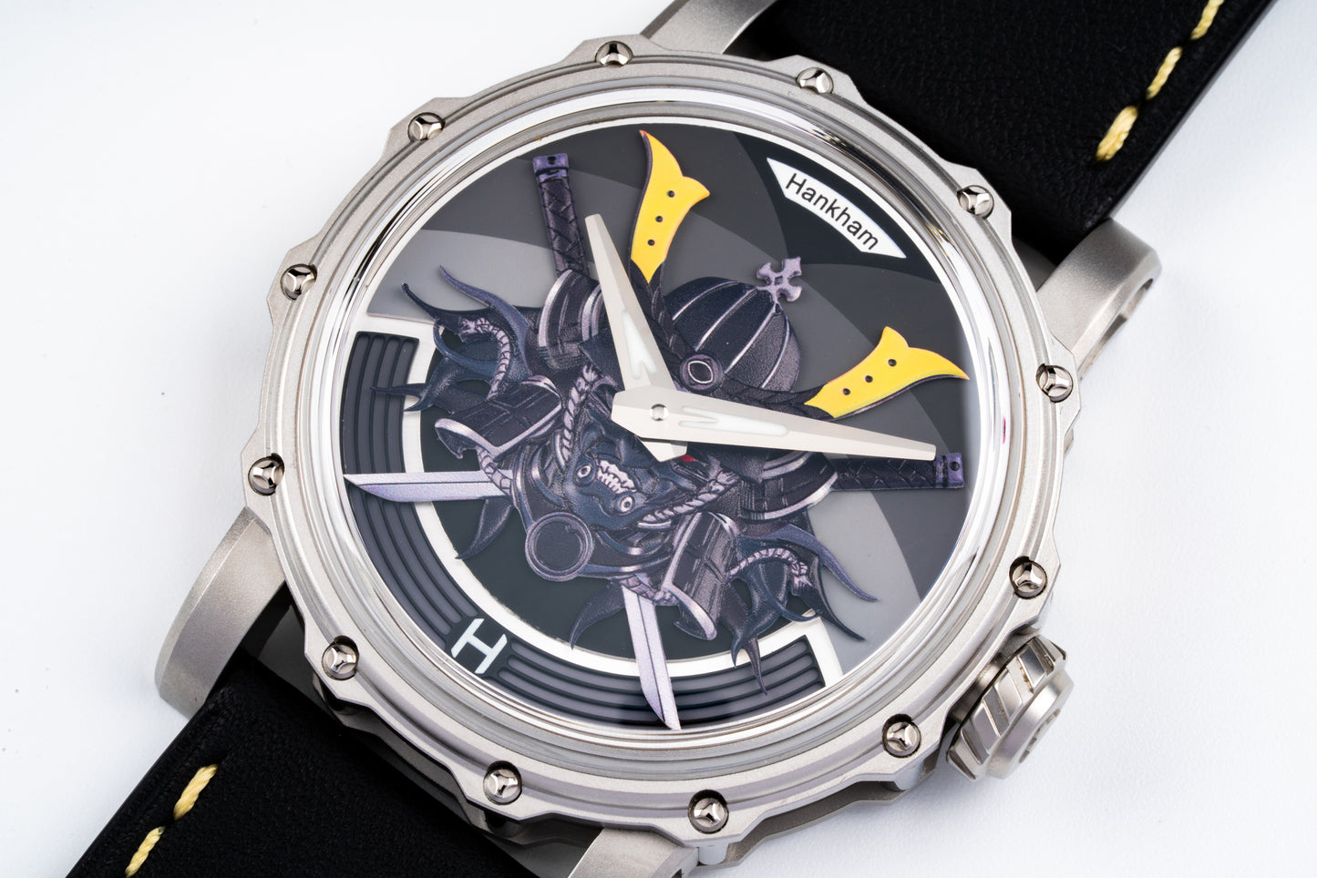 Hankham SS Samurai Dial on Black Leather Strap Miyota 8215