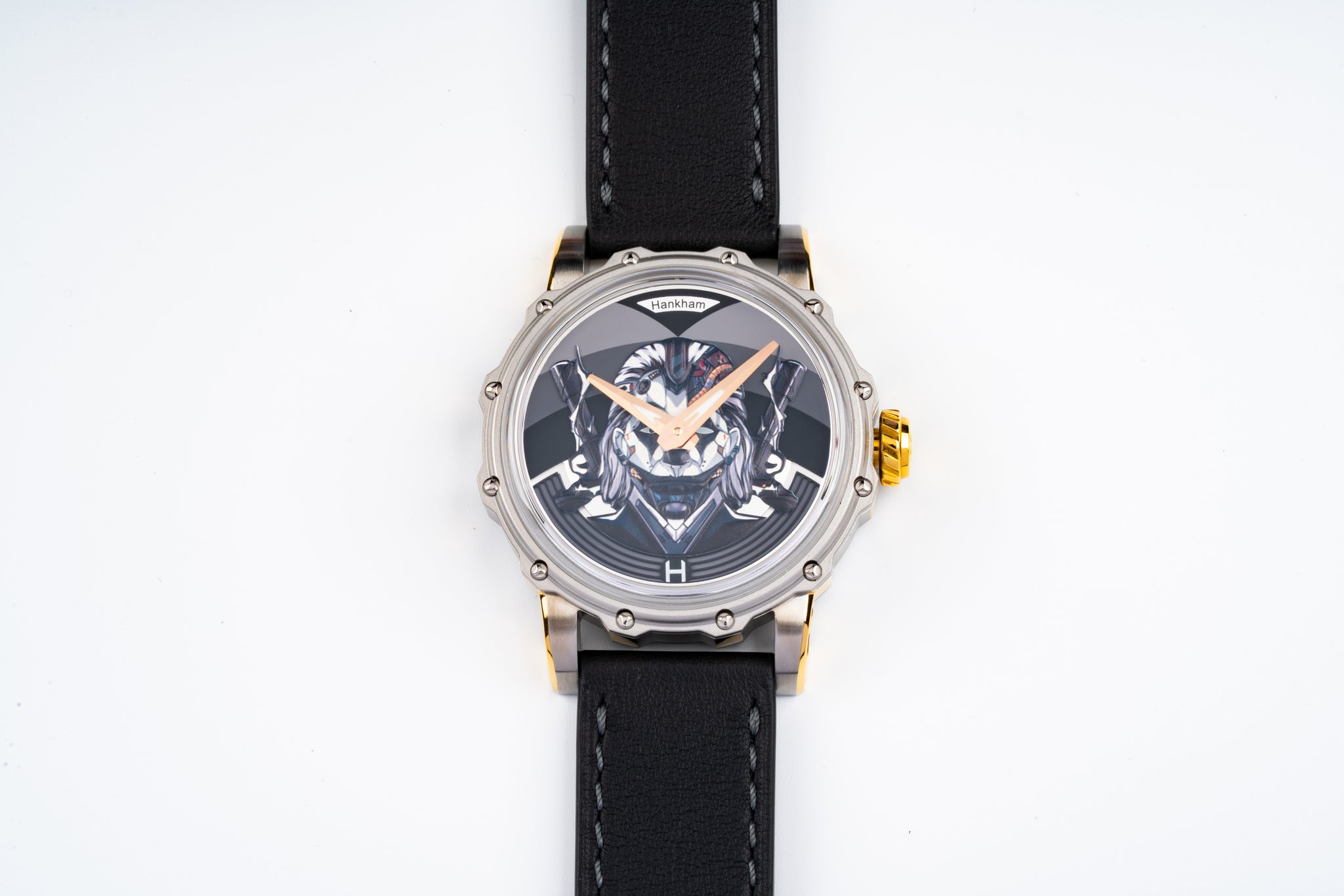 Hankham Two Tone Joker Dial on Black Leather Strap Miyota 8215