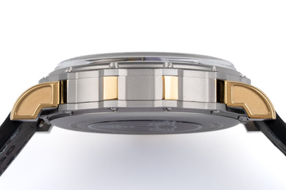 Hankham Two Tone Samurai Dial on Black Leather Strap Miyota 8215