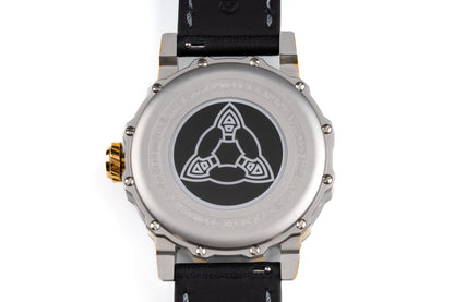 Hankham Two Tone Samurai Dial on Black Leather Strap Miyota 8215