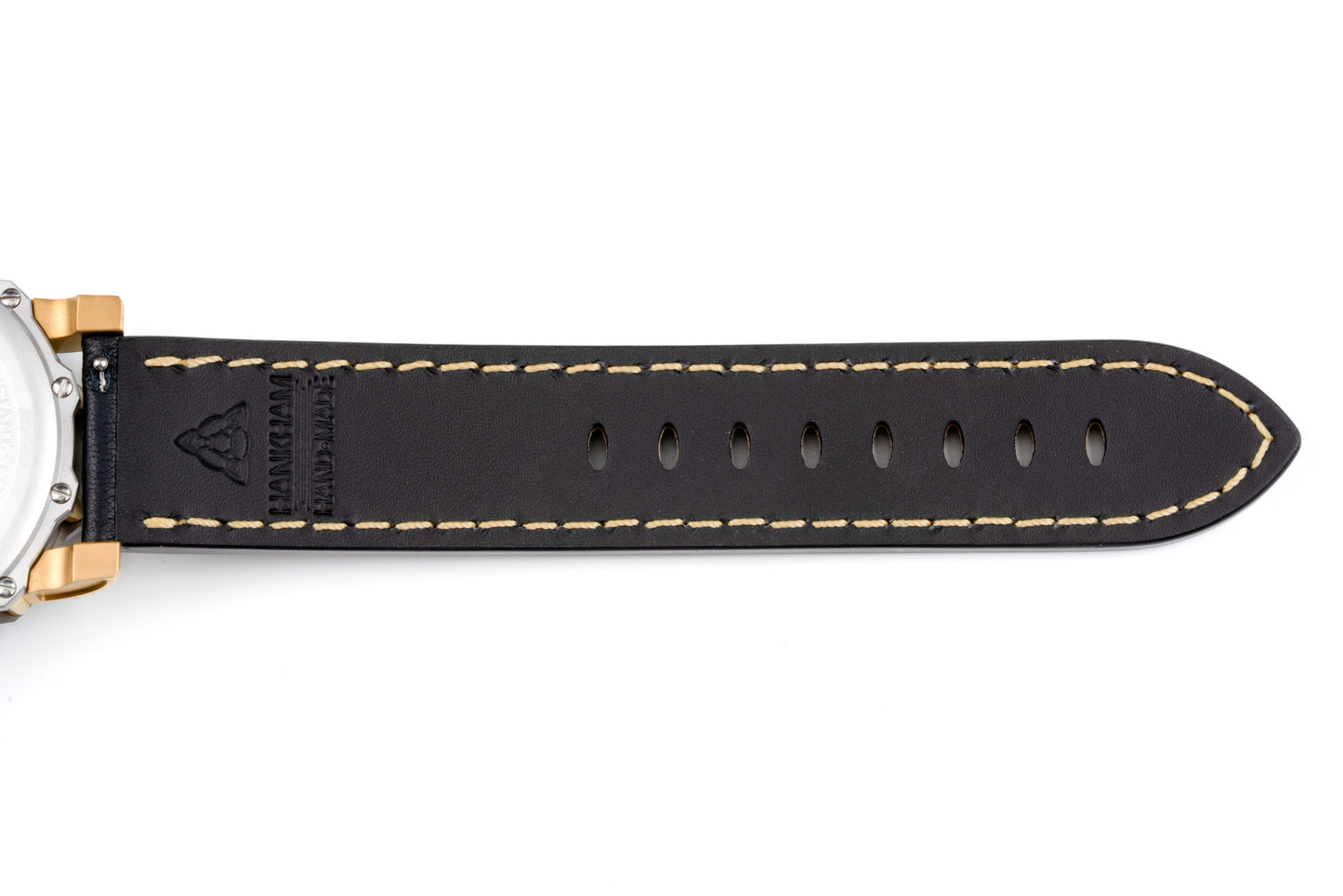 Hankham Two Tone Samurai Dial on Black Leather Strap Miyota 8215