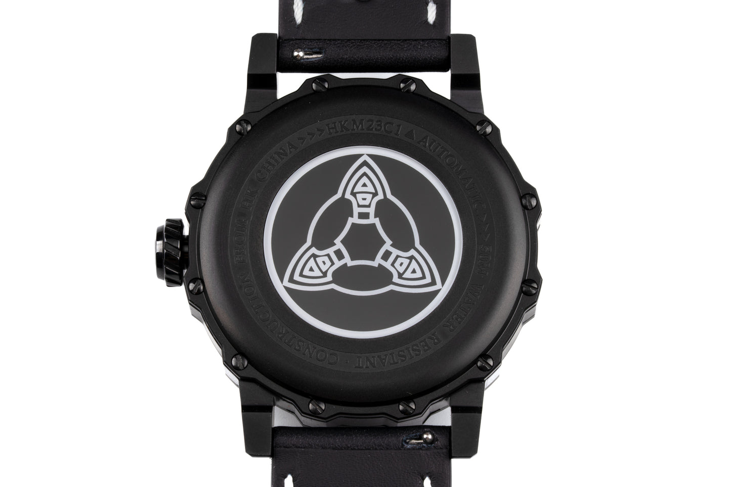 Hankham PVD Samurai Dial on Black Leather Strap Miyota 8215