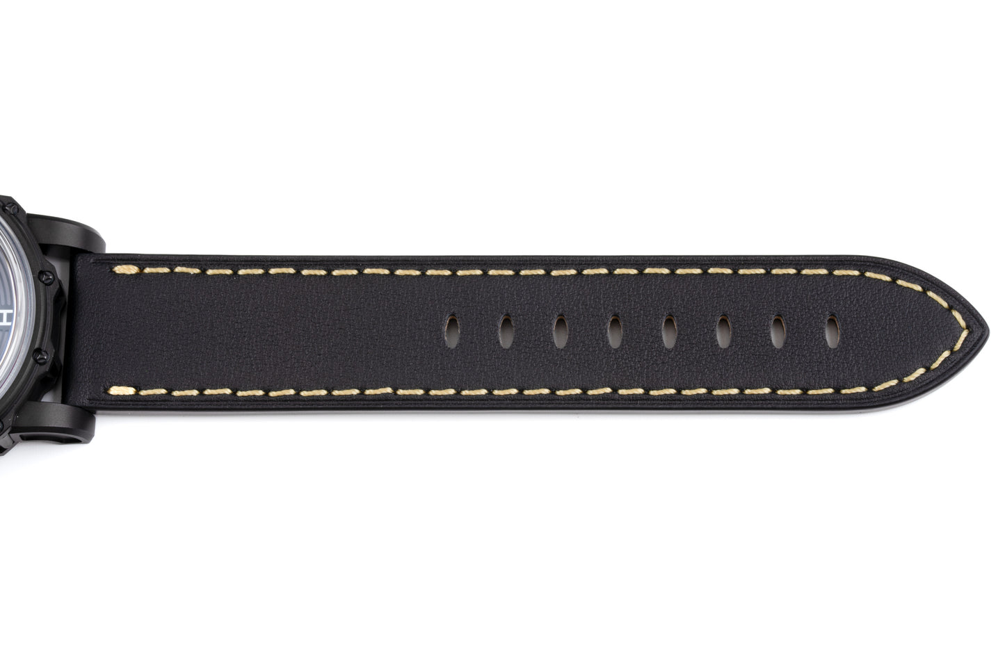 Hankham PVD Samurai Dial on Black Leather Strap Miyota 8215