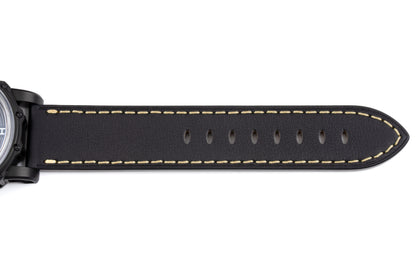 Hankham PVD Samurai Dial on Black Leather Strap Miyota 8215