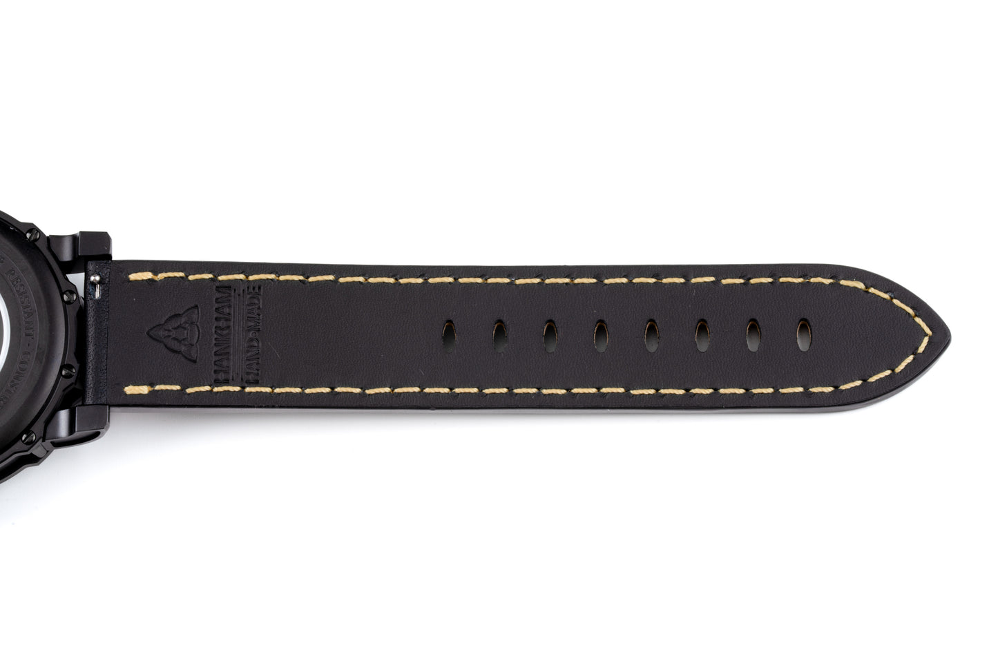 Hankham PVD Samurai Dial on Black Leather Strap Miyota 8215