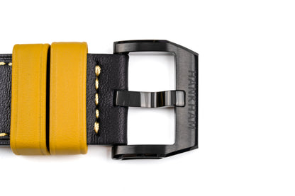 Hankham PVD Samurai Dial on Black Leather Strap Miyota 8215