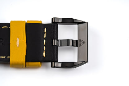 Hankham PVD Samurai Dial on Black Leather Strap Miyota 8215