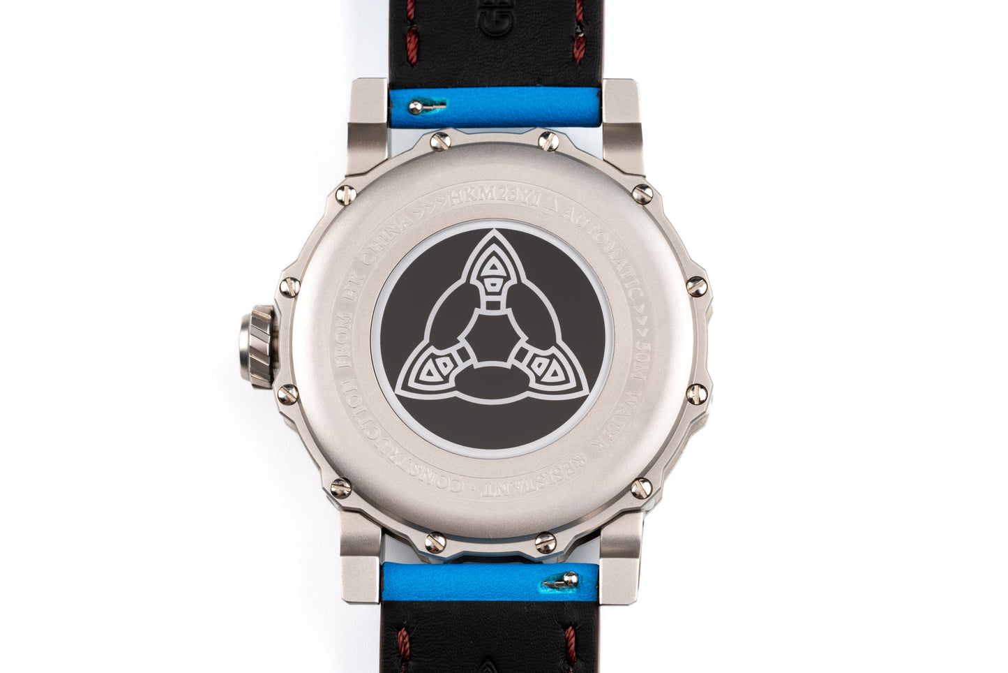 Hankham SS Indians Dial on Blue Leather Strap Miyota 8215