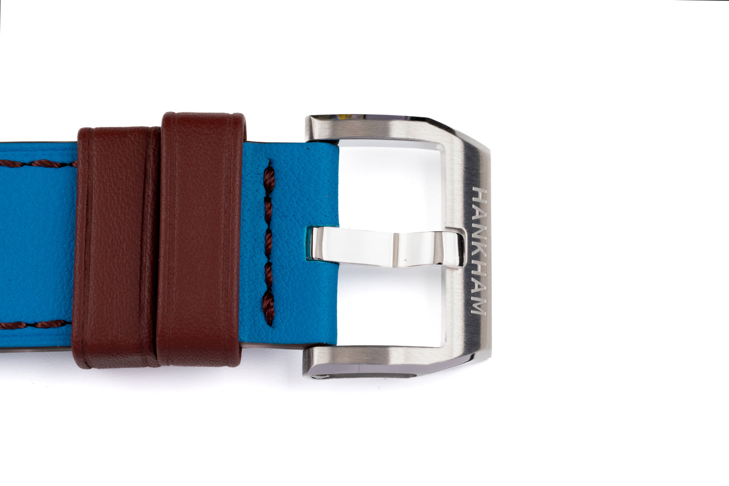 Hankham Two Tone Indians Dial on Blue Leather Strap Miyota 8215