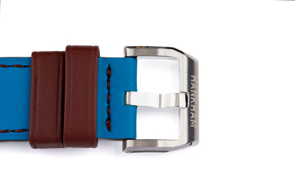 Hankham Two Tone Indians Dial on Blue Leather Strap Miyota 8215