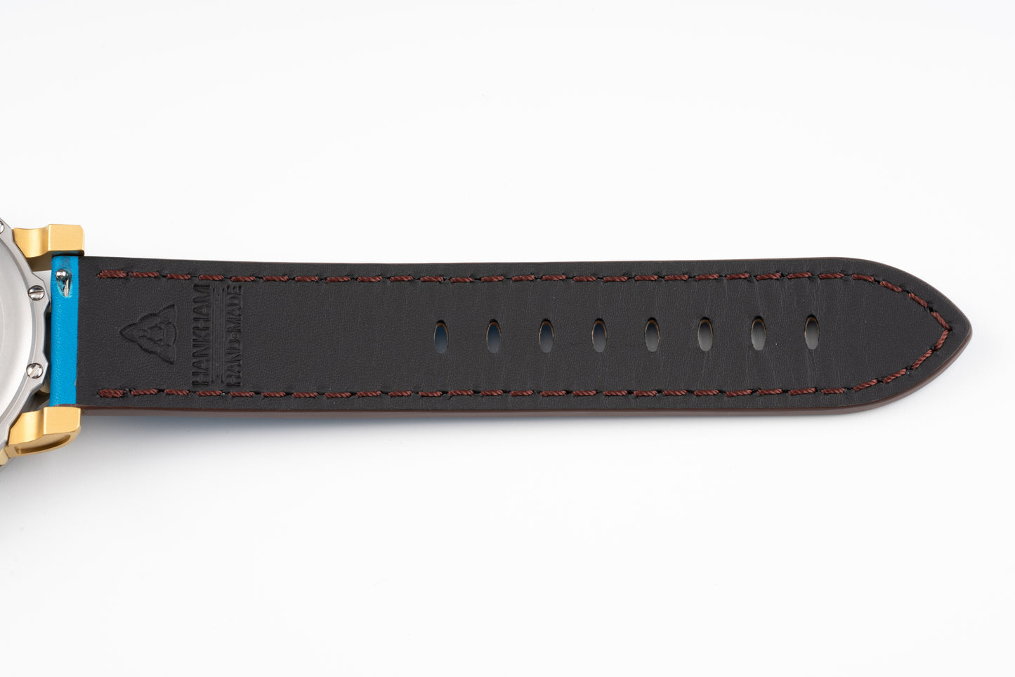 Hankham Two Tone Indians Dial on Blue Leather Strap Miyota 8215