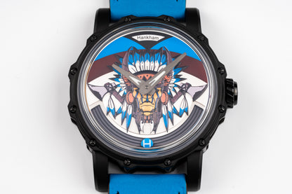 Hankham PVD Indians Dial on Blue Leather Strap Miyota 8215