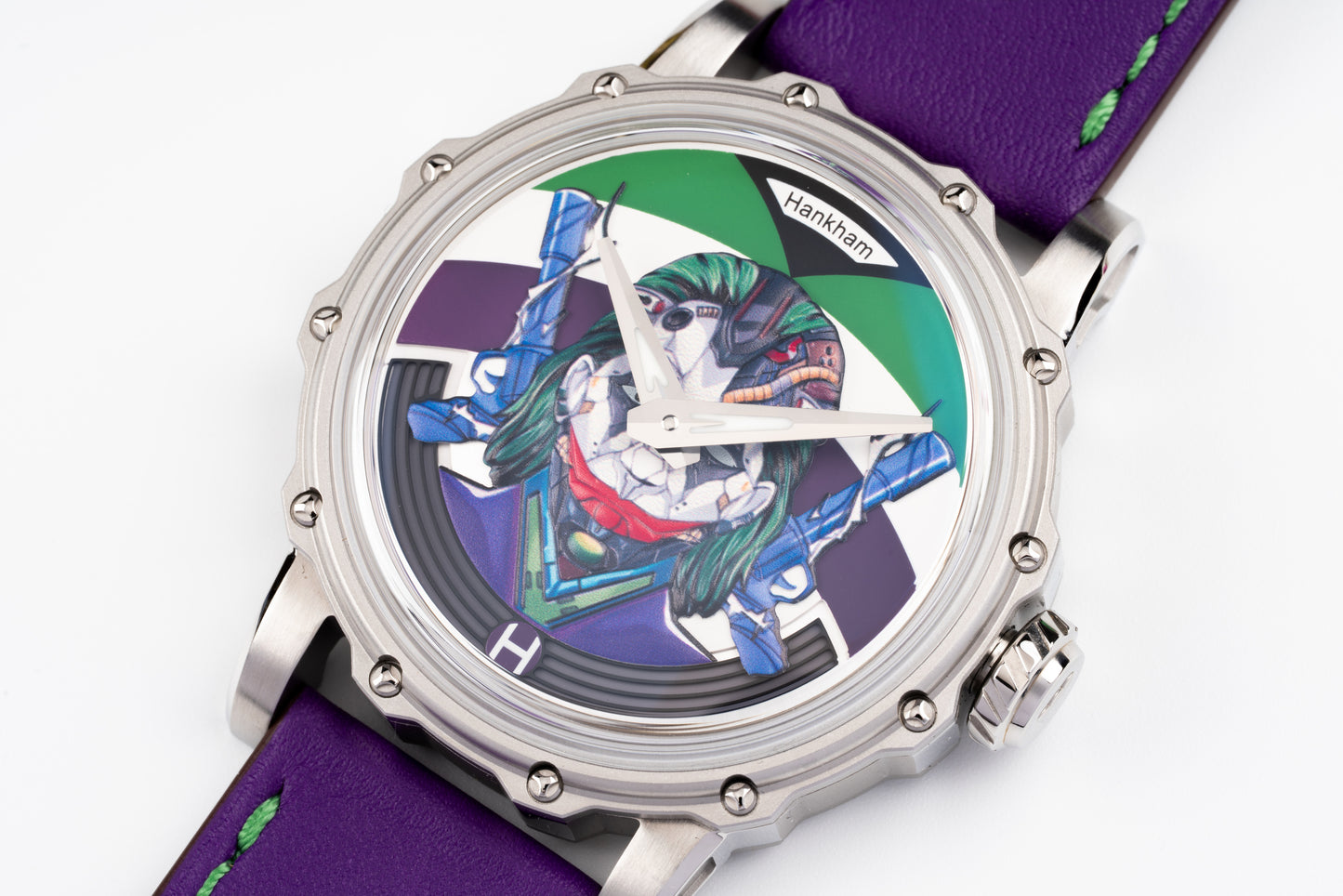 Hankham SS Joker Dial on Purple Leather Strap Miyota 8215