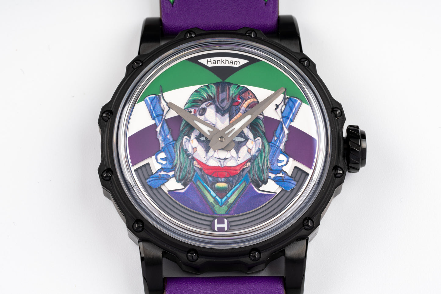 Hankham PVD Joker Dial on Purple Leather Strap Miyota 8215