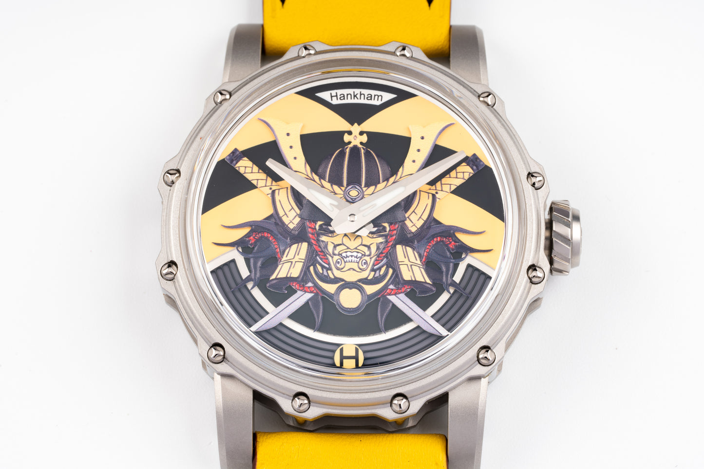 Hankham SS Samurai Dial on Yellow Leather Strap Miyota 8215