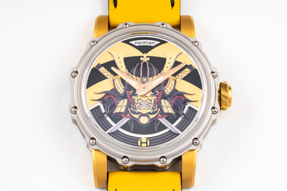 Hankham Two Tone Samurai Dial on Yellow Leather Strap Miyota 8215