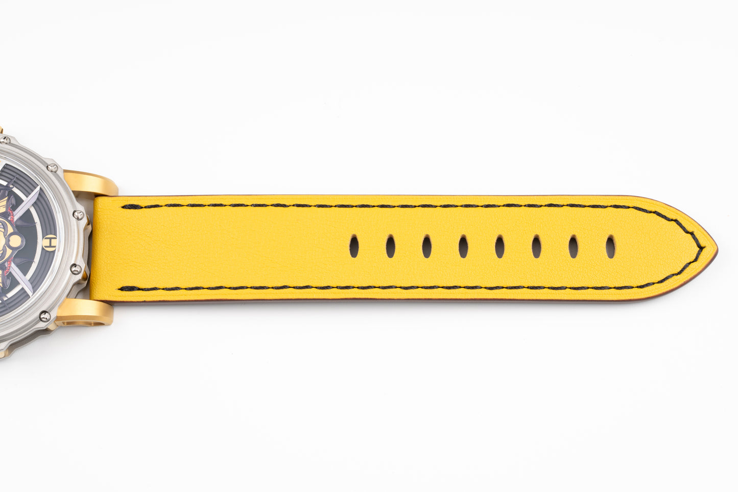 Hankham Two Tone Samurai Dial on Yellow Leather Strap Miyota 8215