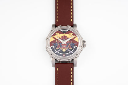 Hankham SS Samurai Dial on Red Leather Strap Miyota 8215