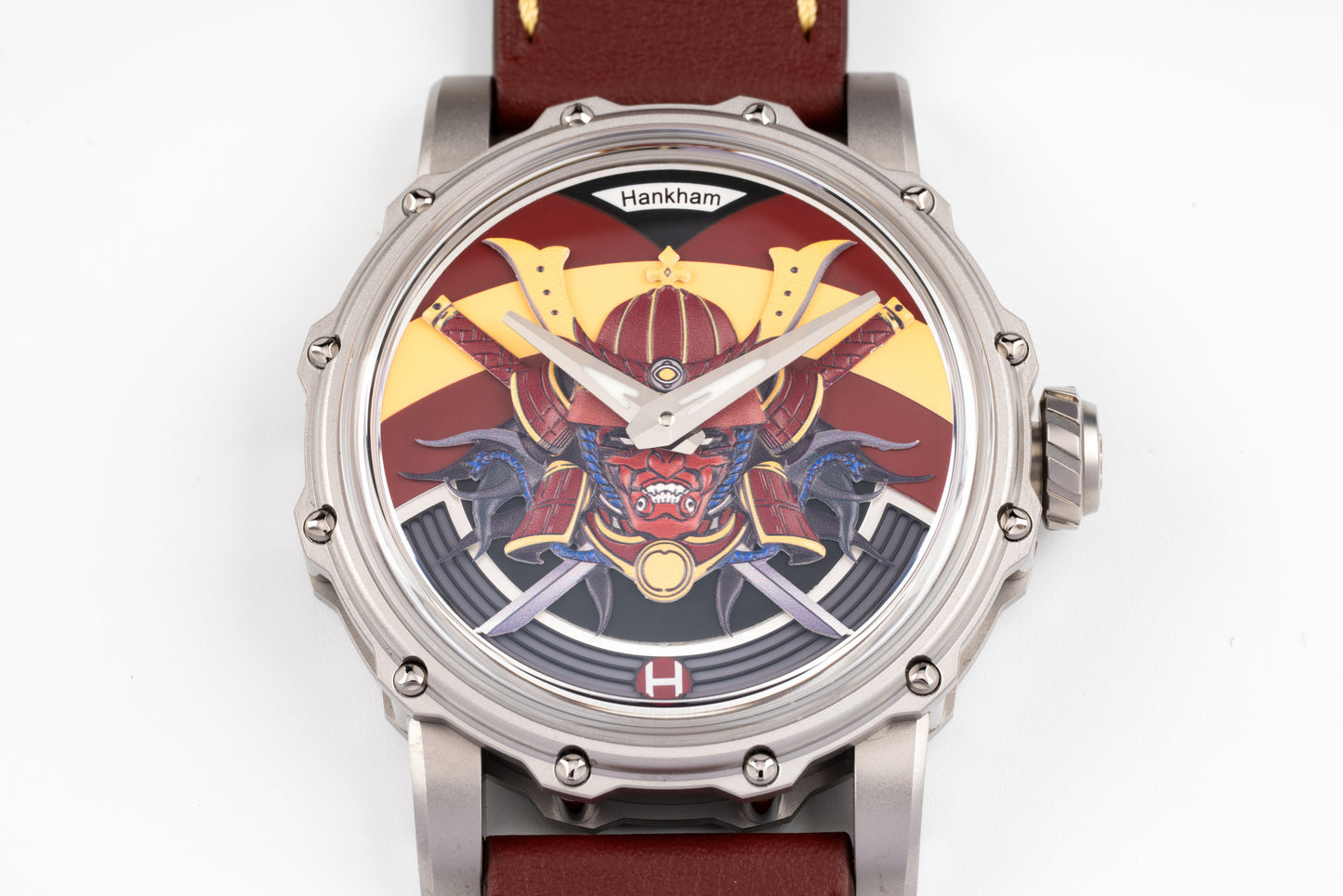 Hankham SS Samurai Dial on Red Leather Strap Miyota 8215
