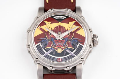 Hankham SS Samurai Dial on Red Leather Strap Miyota 8215
