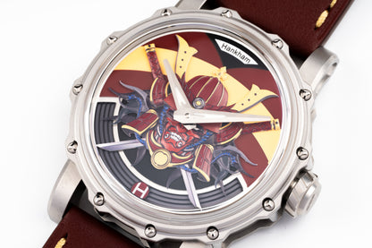 Hankham SS Samurai Dial on Red Leather Strap Miyota 8215