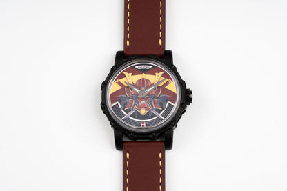 Hankham PVD Samurai Dial on Red Leather Strap Miyota 8215