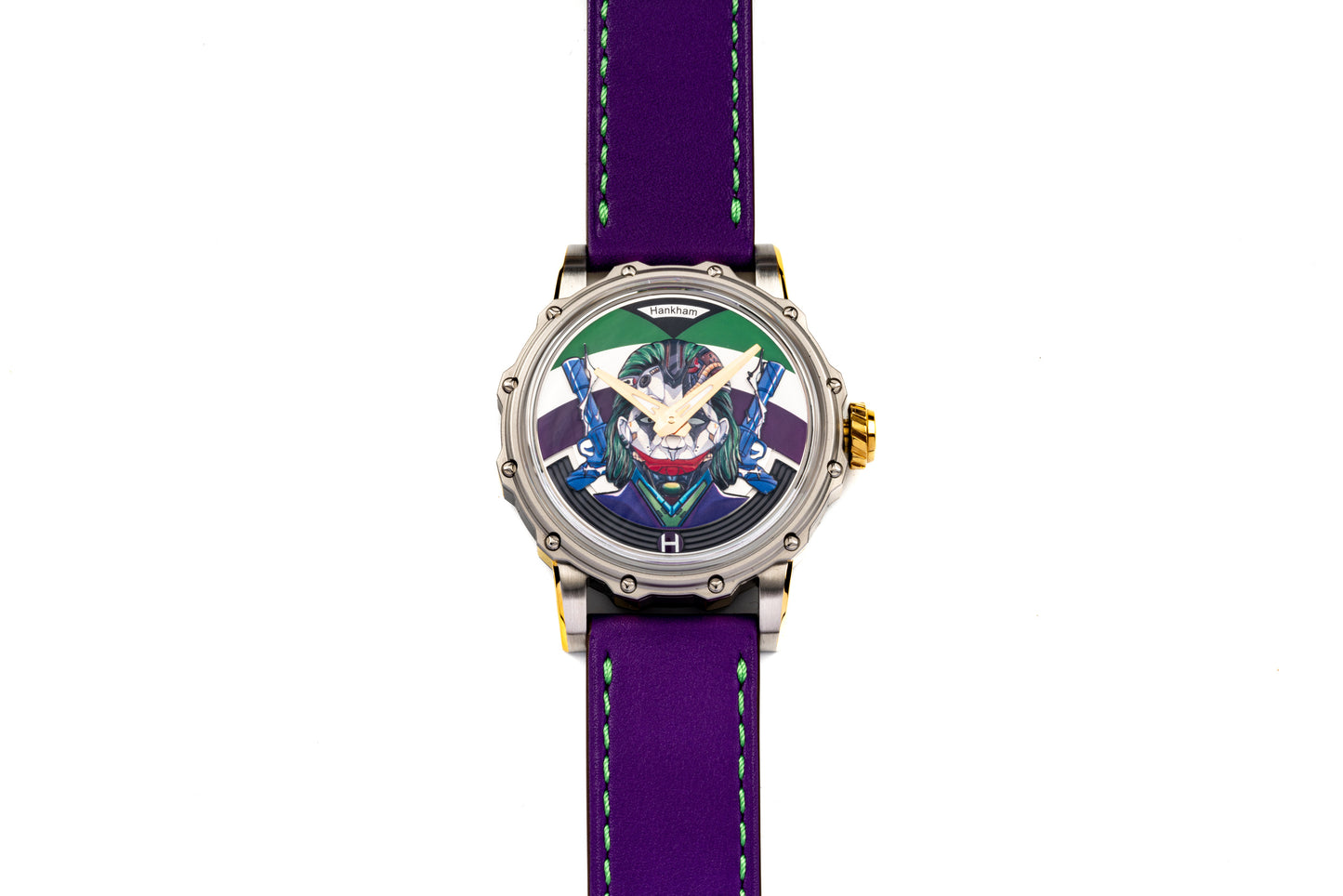 Hankham Two Tone Joker Dial on Purple Leather Strap Miyota 8215