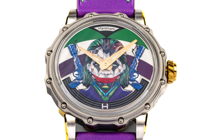 Hankham Two Tone Joker Dial on Purple Leather Strap Miyota 8215