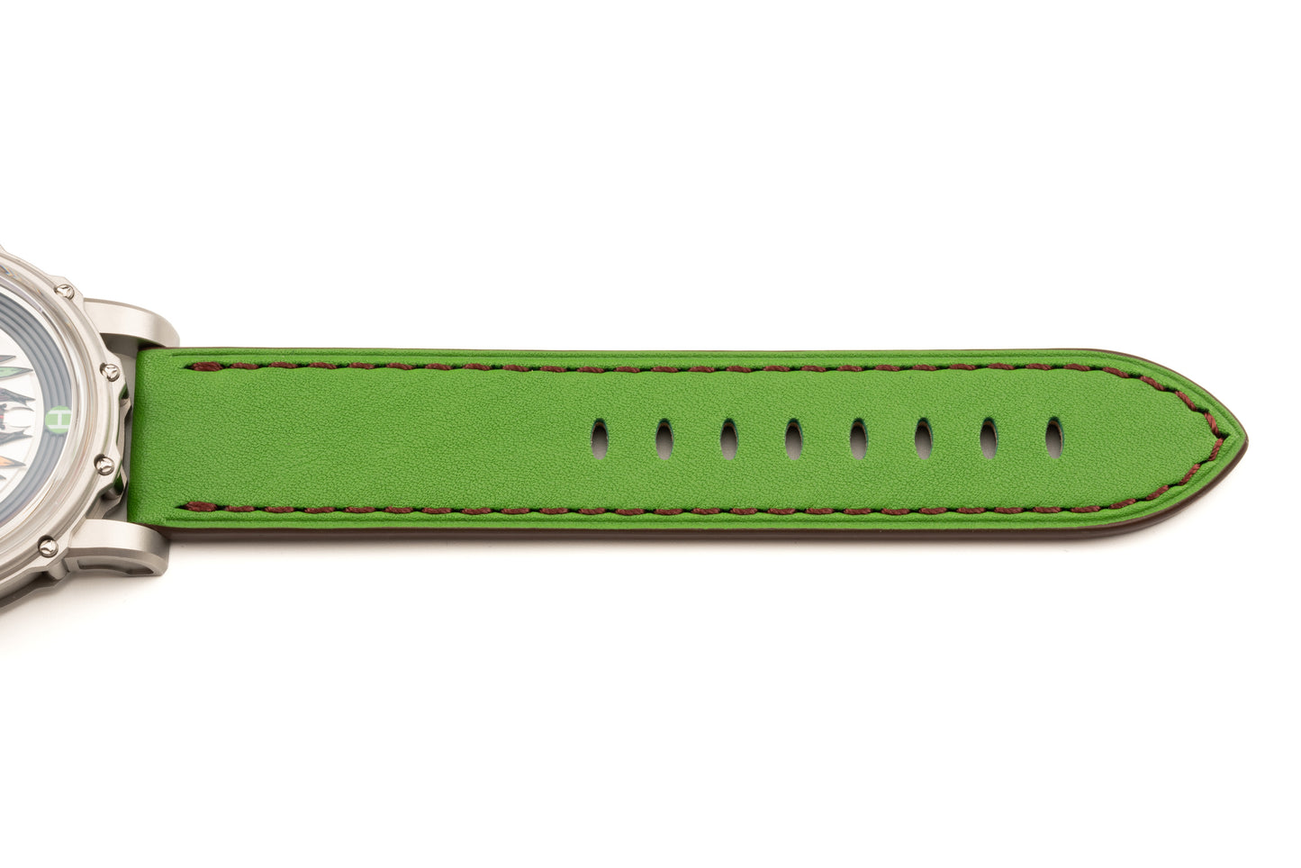 Hankham SS Indians Dial on Green Leather Strap Miyota 8215