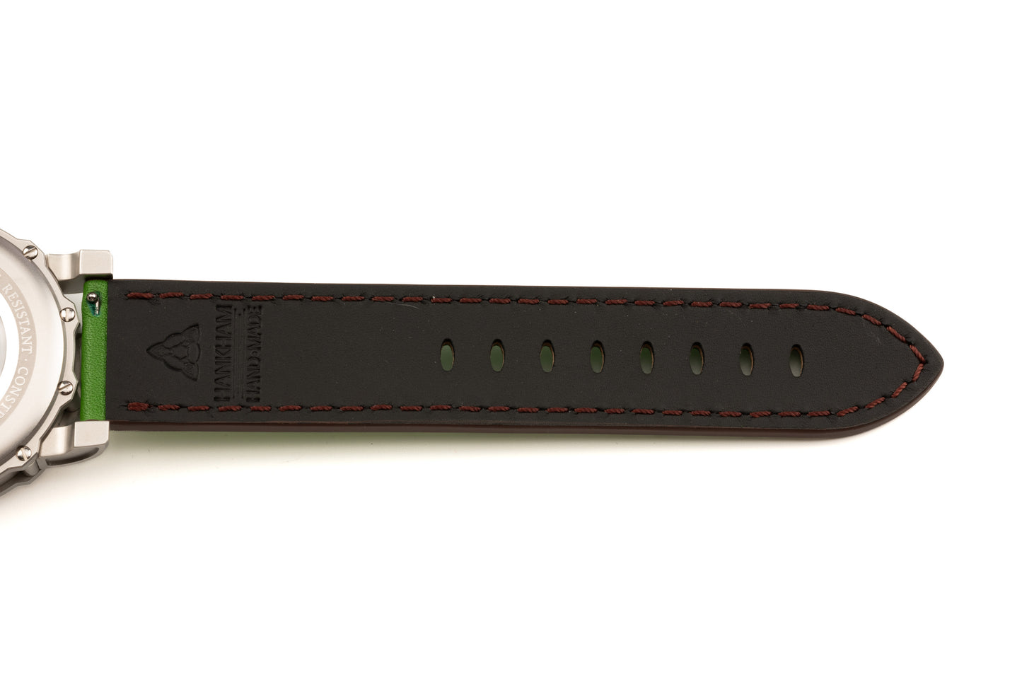 Hankham SS Indians Dial on Green Leather Strap Miyota 8215